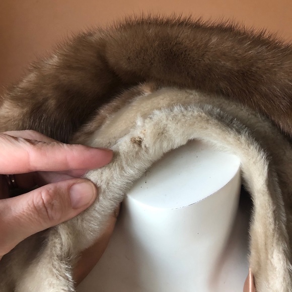 Vintage mink collar union made blonde jacket - Picture 11 of 14